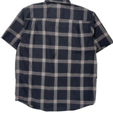 Carhartt Checked Short Sleeve Shirt - Large Blue Cotton