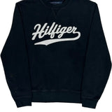Tommy Hilfiger Spellout Sweatshirt - Medium Black Cotton
