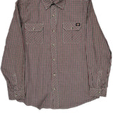 Dickies Checked Shirt - Large Red Cotton Blend