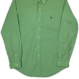 Ralph Lauren Striped Shirt - Medium Green Cotton