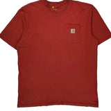 Carhartt T-Shirt - XL Red Cotton