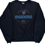 Raiders Nfl Sweatshirt - 2XL Blue Cotton