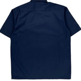 Dickies Short Sleeve Shirt - Large Navy Polyester Blend