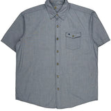 Carhartt Short Sleeve Shirt - Large Blue Cotton