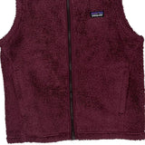 Patagonia Fleece Vest - Medium Burgundy Polyester