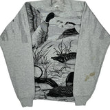 Fruit Of The Loom Graphic Sweatshirt - XL Grey Cotton Blend