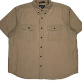 Carhartt Short Sleeve Shirt - 2XL Beige Cotton