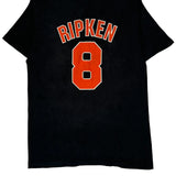 Orioles Majestic Single Stitch T-Shirt - Large Black Cotton