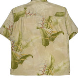 Tommy Bahama Floral Hawaiian Shirt - XL Green Silk