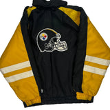 Steelers Nfl Football Jacket - Large Black Nylon