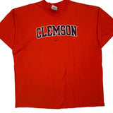 Clemson Nike College T-Shirt - 2XL Orange Cotton