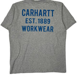 Workwear Carhartt Graphic T-Shirt - Large Gray Cotton