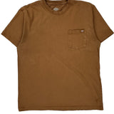 Dickies T-Shirt - Large Brown Cotton