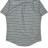 Tommy Hilfiger Striped Short Sleeve Shirt - Large Blue Cotton