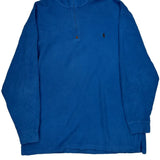 Polo By Ralph Lauren 1/4 Zip - 2XL Blue Cotton
