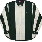Tommy Hilfiger Striped Shirt - Large Cream Cotton