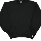 90S Made In USA Russell Athletic Blank Sweatshirt - XL Black Cotton Blend