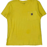 Carhartt T-Shirt - Medium Yellow Cotton