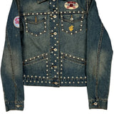 Rocawear Studded Denim Jacket - Large Blue Cotton
