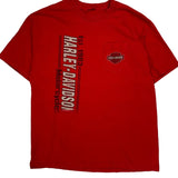 Las Vegas Harley Davidson Graphic T-Shirt - Large Red Cotton