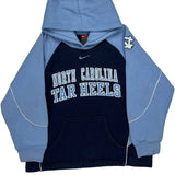 Age 6 North Carolina Tar Heels Nike College Hoodie - Small Blue Cotton