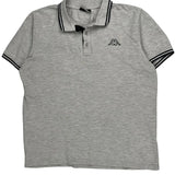 Kappa Polo Shirt - Large Grey Cotton