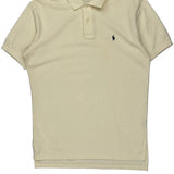 Polo By Ralph Lauren Polo Shirt - Medium Cream Cotton