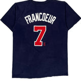 Braves Majestic Mlb T-Shirt - Large Navy Cotton