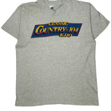 Classic Country 104 Kjq Fruit Of The Loom Single Stitch T-Shirt - Large Grey Cotton
