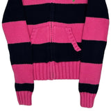 Age 8-10 Ralph Lauren Striped Zip Up - Medium Navy Cotton
