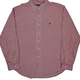 Ralph Lauren Striped Shirt - 2XL Red Cotton