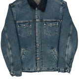 Levis Sherpa Lined Denim Jacket - Large Black Denim