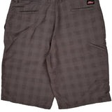 Dickies Checked Shorts - 38W 10L Gray Cotton
