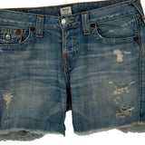 True Religion Denim Shorts - 34W US 8 Blue Denim