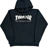 Thrasher Spellout Hoodie - Small Black Cotton