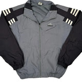 Adidas Track Jacket - Small Grey Polyester