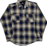 Dickies Checked Flannel Shirt - Large Brown Cotton Blend