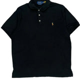 Polo By Ralph Lauren Slim Fit Polo Shirt - Large Black Cotton