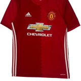 Manchester United Adidas 2016-17 Home Football Shirt - Medium Red Polyester