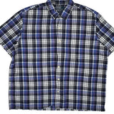Polo By Ralph Lauren Checked Short Sleeve Shirt - XL Blue Cotton