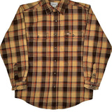 Carhartt Checked Flannel Shirt - Medium Orange Cotton