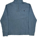 Polo By Ralph Lauren 1/4 Zip - Medium Blue Cotton