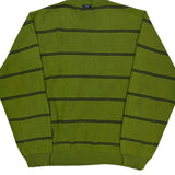 Nautica Striped Sweater - Large Green Cotton