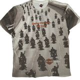 Harley Davidson Graphic T-Shirt - Medium White Cotton