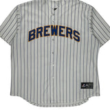 Milwaukee Brewers Majestic Mlb Jersey - Medium Blue Polyester