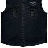 Motorcycles Harley Davidson Graphic Denim Gilet - 2XL Black Cotton