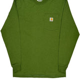 Carhartt Long Sleeve T-Shirt - Small Green Cotton
