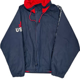 Racing Nautica Spellout Windbreaker - Large Navy Cotton