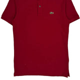 Lacoste Slim Fit Polo Shirt - Small Red Cotton