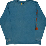 Carhartt Long Sleeve T-Shirt - Large Blue Cotton